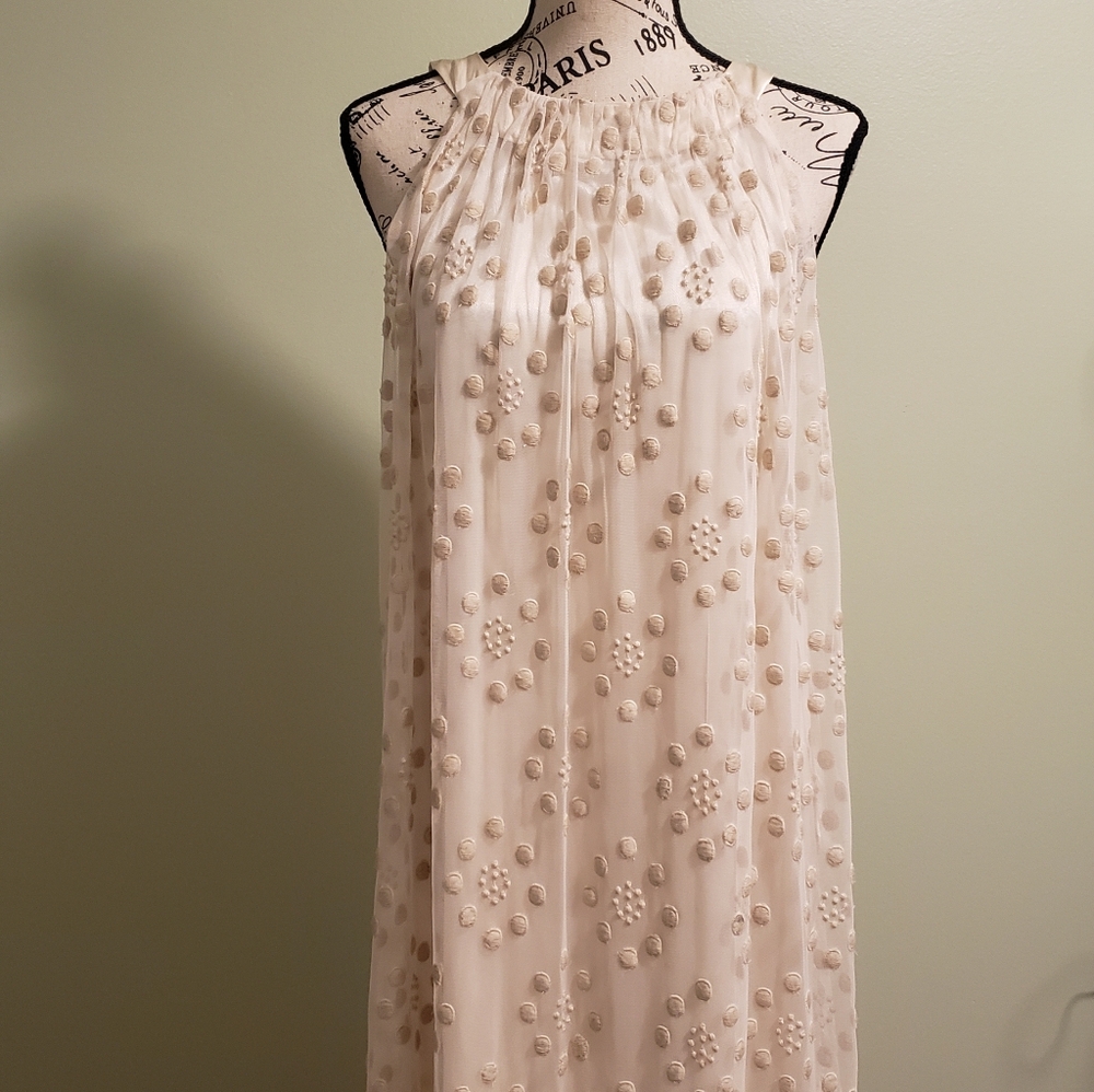 BCBGMaxAzria Cream Textured Dress